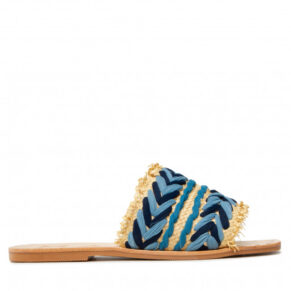 Klapki MANEBI – Leather Sandals S 1.4 Y0 Blue Pattern