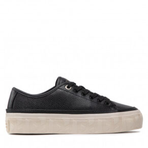 Sneakersy TOMMY HILFIGER – Essential Th Leather Sneaker FW0FW06556 Black BDS