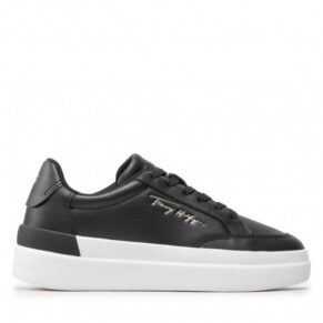 Sneakersy Tommy Hilfiger – Th Signature Leather Sneaker FW0FW06665 Black BDS