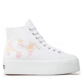 Sneakersy SUPERGA – 2708 Flowers Embroidery S2121GW White/Multicolor Flowers A6Y