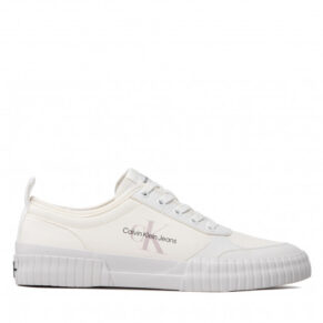 Sneakersy CALVIN KLEIN JEANS – Skater Vulcanized Laceup Rcotton YM0YM00414 Bright White YAF