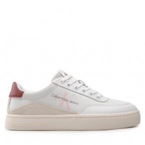 Sneakersy CALVIN KLEIN JEANS – Classic Cupsole Laceup Low Lth YW0YW00699 White/Terracotta 0LG