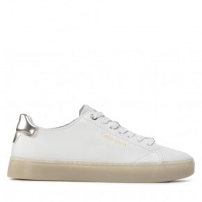 Sneakersy CALVIN KLEIN – Cupsole Unlined Lace Up-Lth HW0HW01055 Ck White YAF