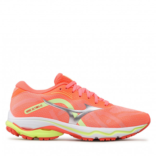 Buty Mizuno – Wave Ultra 13 J1GD2218 Neonflame/Silver/Neolime