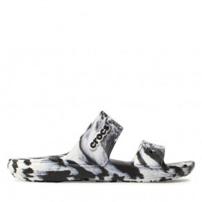 Klapki CROCS – Classic Crocs Marbled Sandal 207701 White/Black
