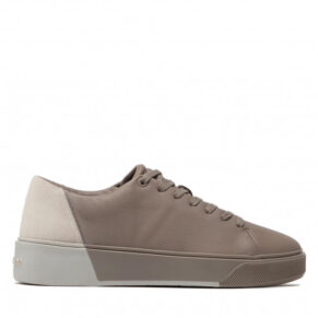 Sneakersy Calvin Klein – Low Top Lace Up HM0HM00676 Shadow Beige/White 0F4