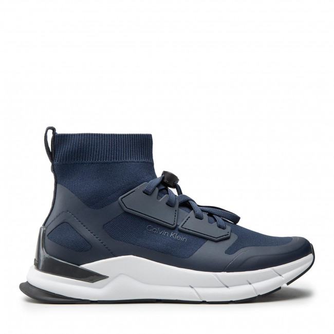 Sneakersy CALVIN KLEIN – Recycled High-Top Sock Trainers HM0HM00760 Navy/Medium Charvoal 0G0