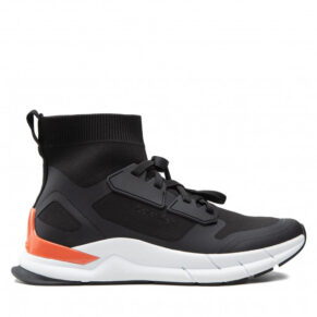 Sneakersy Calvin Klein – High Top Lace Up Knit HM0HM00760 Black/Coral 0GP