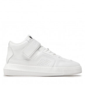 Sneakersy CALVIN KLEIN JEANS – Chunky Cupsole Laceup Mid Lth-Pu YM0YM00426 Triple White 0K8