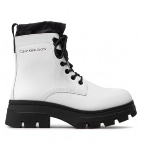 Botki Calvin Klein Jeans – Chunky Combat Laceup Hiking YW0YW00739 Bright White YAF