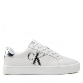 Sneakersy Calvin Klein Jeans – Classic Cupsole Laceup Low YW0YW00775 White/Silver 0LB