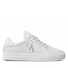 Sneakersy Calvin Klein Jeans – Classic Cupsole Laceup Low Tu Lth YW0YW00829 Triple White 0K8