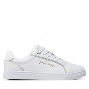 Sneakersy Tommy Hilfiger – Signature Piping Sneaker FW0FW06869 White/Gold 0K6