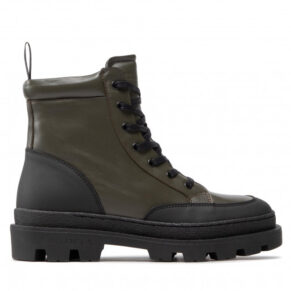 Kozaki Les Deux – Tanner Mid-Top Leather Sneaker LDM820022 Olive Night/Black