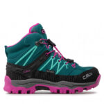 Trekkingi CMP – Kids Rigel Mid Trekking Shoes Wp 3Q12944 Lake/Pink Fluo 26EL