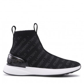 Sneakersy KARL LAGERFELD – KL62144 Black Knit Textile W/Lt Grey