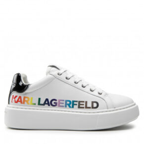 Sneakersy KARL LAGERFELD – KL62226 White Lthr w/Multi