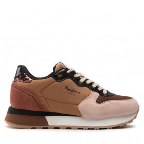 Sneakersy Pepe Jeans – Dover Shine PLS31362 Nut Brown 877