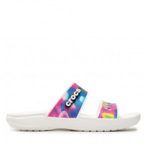 Klapki Crocs – Classic Crocs Solarized Sandal 207771 White/Pink