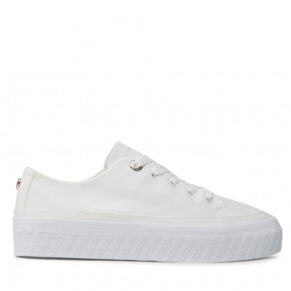 Sneakersy TOMMY HILFIGER – Monochromatic Vulc Sneaker FW0FW06460 White YBR