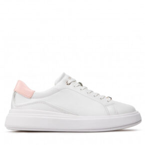Sneakersy CALVIN KLEIN – Gend Neut Lace Up Lth HW0HW00919 White/Pink 0K8