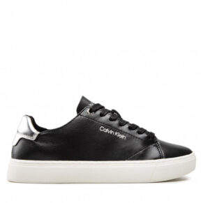Sneakersy CALVIN KLEIN – Cupsole Unlined Lace Up-Lth HW0HW01055 Ck Black BAX