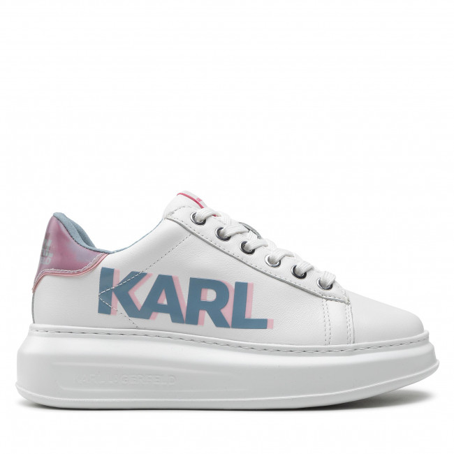 Sneakersy KARL LAGERFELD – KL62521 White Lthr/Misty Rose