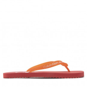 Japonki Calvin Klein Jeans – Beach Sandal Monogram Tpu YM0YM00055 Rhubarb Red XLV