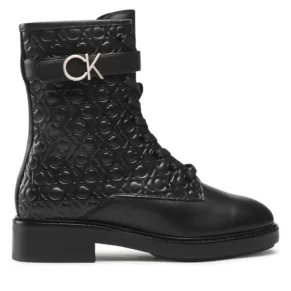 Botki Calvin Klein – Combat Boot HW0HW01525 Seasonal Black Mono 0GK
