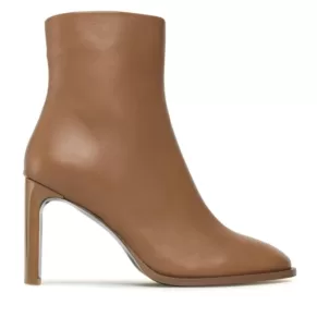Botki Calvin Klein – Curved Stil Ankle Boot 80 HW0HW01541 Safari Canvas RBC