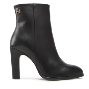 Botki Tommy Hilfiger – High Heel Leather Boot FW0FW06769 Black BDS