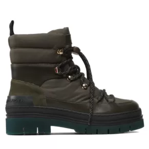 Botki Tommy Hilfiger – Laced Outdoor Boot FW0FW06610 Army Green RBN