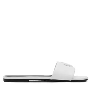 Klapki Calvin Klein Jeans – Flat Sandal Slide Hw YW0YW00952 White YBR