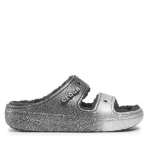 Klapki Crocs – Classic Cozzzy Glitter Sandal 208124 Black/Silver