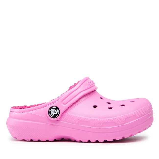 Klapki Crocs – Classic Lined Clog K 207010 Rose Pink