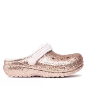 Klapki Crocs – Classic Lined Glitter Clog K 207462 Gold/Barely Pink