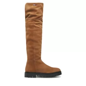Muszkieterki Tommy Jeans – Warmlined Long Boot EN0EN01994 Brown Suede AB4