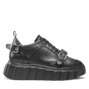 Sneakersy AGL – Lidia Buckles D943017PGKB1171013 Nero/Nero