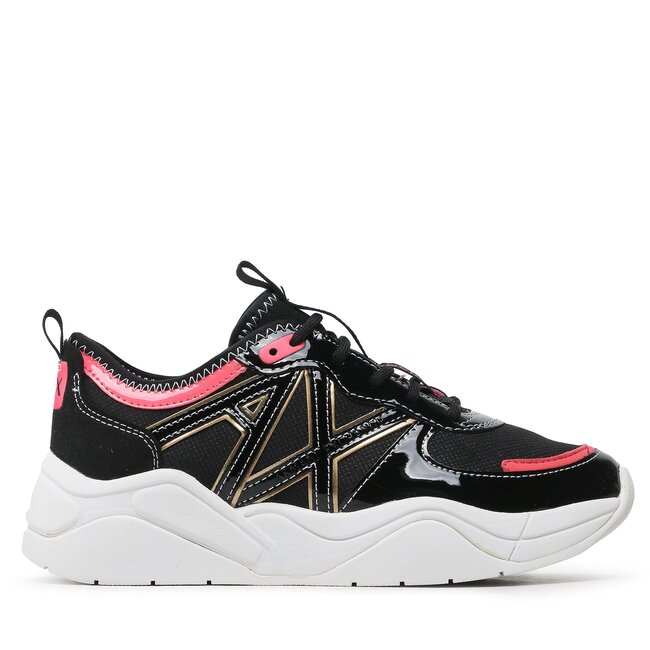 Sneakersy Armani Exchange – XDX039 XV311 S036 Blk/Coral/Light Gold