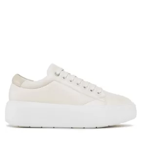 Sneakersy Calvin Klein – Bubble Cupsole Lace Up HW0HW01356 Marshmallow/Feather Gray 0K6