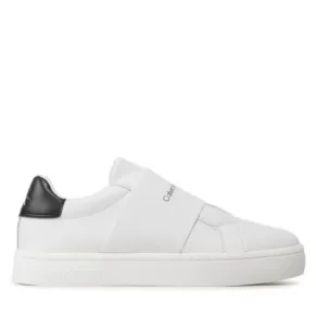 Sneakersy Calvin Klein Jeans – Casual Cupsole Elastic Lth YW0YW01021 Triple White 0K4