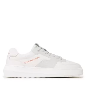 Sneakersy Calvin Klein Jeans – Chunky Cupsole High/Low Freq YM0YM00613 White/Oyster Mushroom/Firecracker 0LG