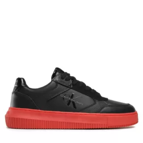 Sneakersy Calvin Klein Jeans – Chunky Cupsole Lth-Pu Mono YM0YM00550 Black/Ruby Red 0GR