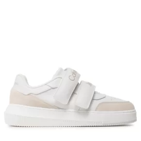 Sneakersy Calvin Klein Jeans – Chunky Cupsole Lth Velcro YW0YW00879 White/Ivory/Candied Ginger 0K8