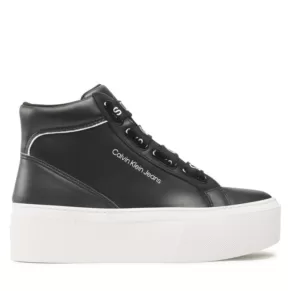 Sneakersy Calvin Klein Jeans – Flatform Mid Branded Laces YW0YW00869 Black/White 0GJ