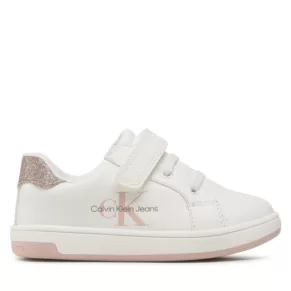 Sneakersy Calvin Klein Jeans – Low Cut Lace-Up V1A9-80235-1439 White/Pink X134