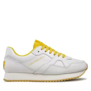 Sneakersy Calvin Klein Jeans – Retro Runner Low Lth-Tpu Wn YW0YW00787 White/Dune Yellow 0K5