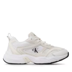 Sneakersy Calvin Klein Jeans – Retro Tennis Oversized Mesh Wn YW0YW00944 White/Creamy White/Black