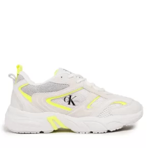 Sneakersy Calvin Klein Jeans – Retro Tennis Su YW0YW00891 White/Safety Yellow 02V