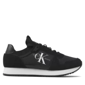 Sneakersy Calvin klein jeans – Runner Sock Laceup Ny-Lth W YW0YW00840 Black 01H